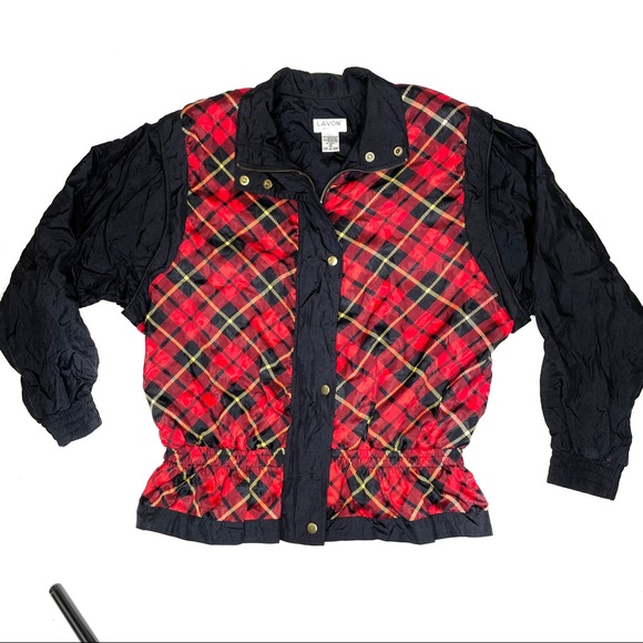 LAVON by CHEERFUL CORP VTG Plaid Wind Jacket - Picture 7 of 12